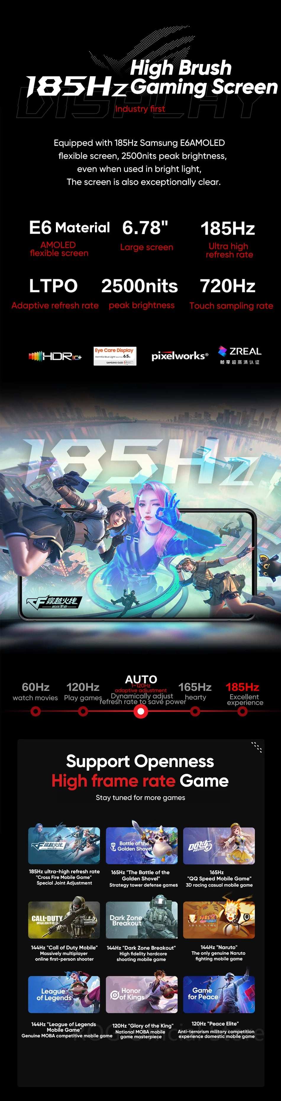 World Premiere ASUS ROG Phone 9 Pro Smartphone Snapdragon 8 Elite 6.78‘’ 185Hz AMOLED Display  5800mAh NFC Mobile Phone