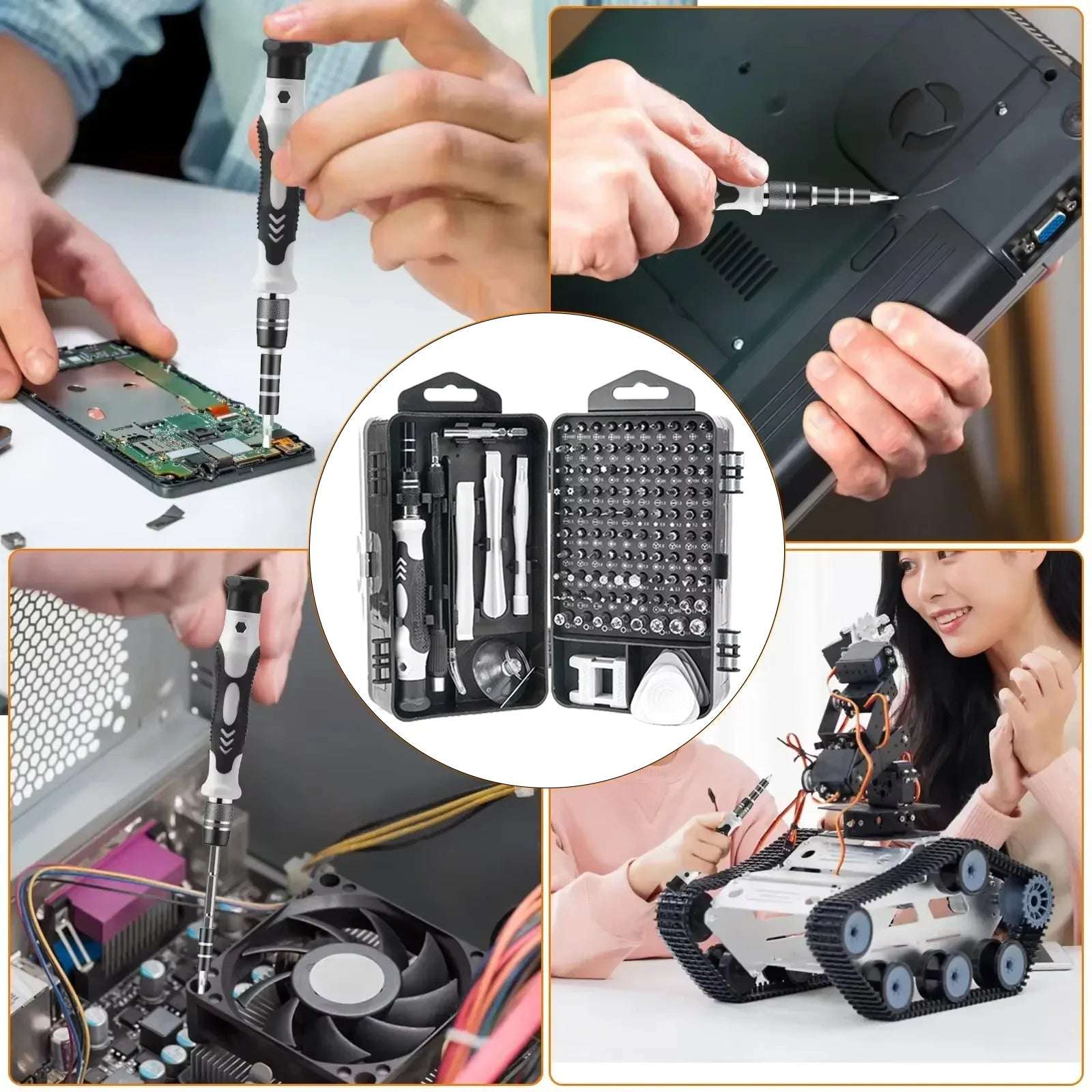 115 in 1 Multifunctional Precision Magnetic Screwdriver Set Computer PC Mobile Phone Equipment Repair Screwdrive Kit Hand Tools