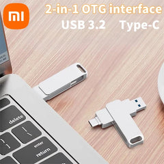 محرك أقراص فلاش USB 3.2 فائق السرعة من شاومي بسعة 16 تيرابايت، محرك أقراص USB 3.2 فائق السرعة لنقل المعادن، محرك أقراص USB مقاوم للماء من النوع C، محرك أقراص SSD USB