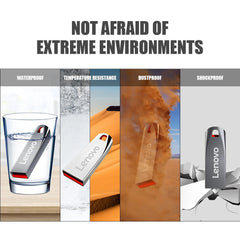 محرك أقراص فلاش USB 3.0 من لينوفو، محرك أقراص USB عالي السرعة بسعة 2 تيرابايت، محرك أقراص USB معدني مقاوم للماء بسعة 1 تيرابايت، ذاكرة USB من النوع C بسعة 512 جيجابايت، عصا USB للمنزل الذكي
