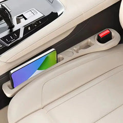2pc Car Seat Gap Filler Organizer Pu Waterproof Car Seat Gap Plug Strip with 2 Grooves Seat Gap Storage Auto Interior Accessorie
