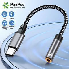 كابل USB C إلى 3.5 مم صوت AUX محول سماعة رأس من النوع C إلى مقبس 3.5 مم لجهاز Macbook Air Huawei Xiaomi Samsung Galaxy S24 S23 S22
