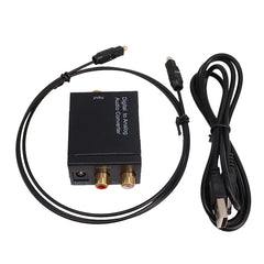 Digital fiber coaxial to Analog Digital to Analog decoding digital to analog audio converter
