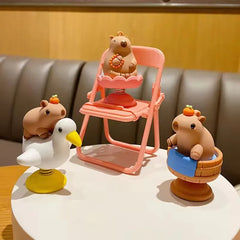 1pc Capybara Car Interior Decoration Creative Spring Capybara Shaking Head Dashboard Figurine moto hand Ornament