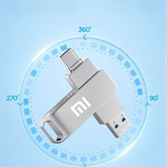 محرك أقراص فلاش Xiaomi 16 تيرابايت USB 3.2 عالي السرعة لنقل USB Type-c 2 في 1 8 تيرابايت 16 تيرابايت OTG Pendrive قرص فلاش مقاوم للماء للكمبيوتر