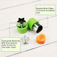 9PCS/Stainless steel Cookie and Vegetable Cutting Set - Mini fruit and cookie embossing molds for children's baking