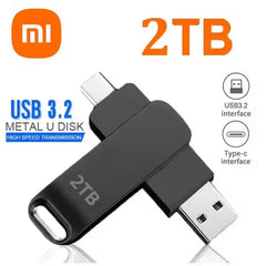 محرك أقراص فلاش USB 3.2 من شاومي بسعة 16 تيرابايت، بطاقة ذاكرة معدنية عالية السرعة، محرك أقراص فلاش، محرك أقراص فلاش، عصا مقاومة للماء