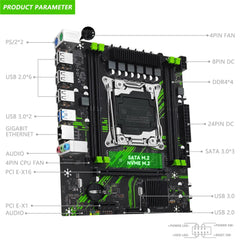 لوحة أم MACHINIST X99 X99 PR9 تدعم LGA 2011-3 Intel Xeon E5 V3 &amp; V4 CPU DDR4 RAM SATA/NVME M.2 Slot