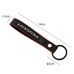 Car Key ring Key Fobs Suede Rope for Peugeot 206 307 308 3008 207 208 407 508 2008 5008 Car Key Chain car styling Accessories