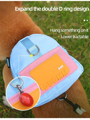 Waterproof Pet Backpack For Dogs Puppy Bag With Harness Collar Outdoor Travel Dog Snacks Backpack French Bulldog Dog Accessories