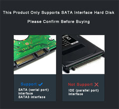 علبة محرك أقراص صلبة SATA SSD مقاس 2.5 بوصة بمنفذ USB 3.0 مع سرعة نقل 5 جيجابت في الثانية، وعلب أقراص صلبة خارجية متنقلة وكابل