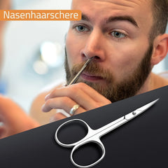 2 sets of small beauty scissors for facial hair -nose, beard, eyebrows, eyelashes-professional stainless steel trimming scissors