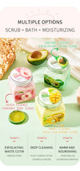 300g Big Fruit Body Scrub Suitable for Exfoliating, Bathing, Sea Salt, Tender and Smooth Skin, Mud Rubbing Treasure