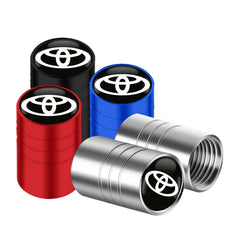 4Pcs/set Alloy Car Tire Valve Stem Air Caps Anti-theft Airtight Cover For Toyota Camry Yaris Hilux Prius Avensis Auris Corolla