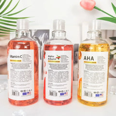 500ml Hyaluronic Acid, Nicotinamide Vitamin C AHA Face Serum Spots Eraser Corrector Whitening Moisturizing Lightening Body Serum
