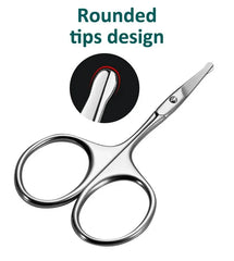 Curved Blade Eyebrow Scissors Professional Stainless Steel Precision Trimmer Eyebrow Eyelash Hair Remover Tool Nose Hair Scissor