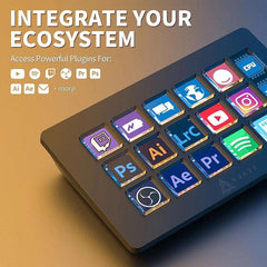 AJAZZ AKP153E Stream Deck Multifunctional Console Panel Desktop Assistente 15 Macro Keys Trigger Actions Custom Mini Keyboard