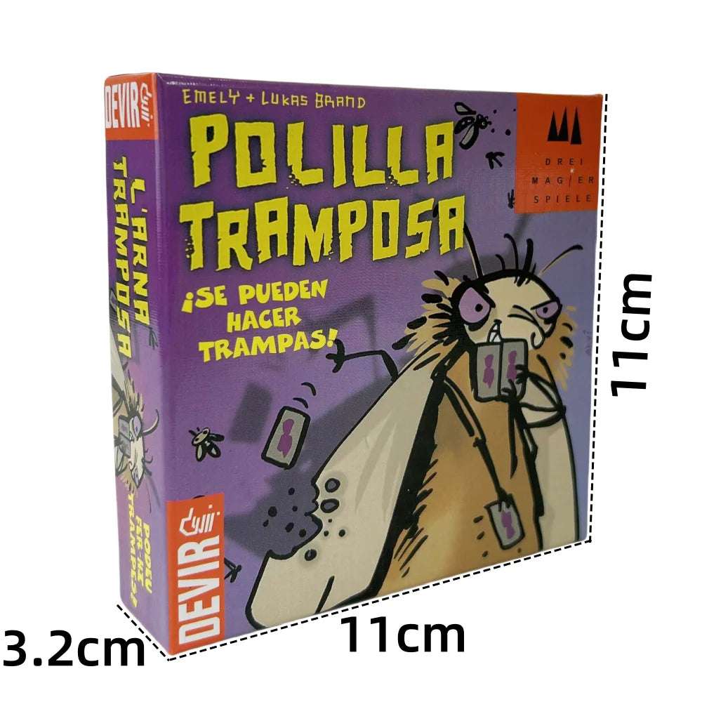 1 PC Mogel Motte Polilla Tramposa Card Game Devir-Game Moth Cheate /Royal Xiaoqiang Cheating Moth Board Deck For Party Playing