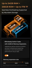 هاتف Oukitel G1 الذكي المتين بنظام Android 24GB (6+18)+256GB 10600mAh 6.52' HD Display NFC هاتف متين