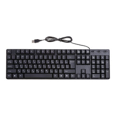 لوحة مفاتيح USB روسية إنجليزية لوحة مفاتيح كاملة الحجم للكمبيوتر/سطح المكتب/الكمبيوتر الشخصي/الكمبيوتر المحمول/السطح المكتب/وغيرها