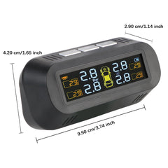Tire Pressure Monitoring System Temperature Warning New C External Battery Version Sensors Solar TPMS Car Tyre Pressure Monitor