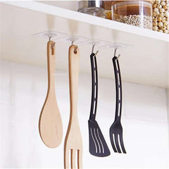 Self Adhesive Hooks Heavy Duty Wall Hooks Transparent Multi-Purpose Rack Door Key Towel Wall Hook For Bathroom Kitchen Organizer