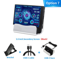 3.5 Inch IPS TYPE-C Secondary Screen DIY Computer Monitor USB-TYPEC Secondary Screen for Windows Built-in Software