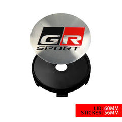56/60mm Car Wheel Hub Center Cap Aluminum Metal Logo Stickers For Toyota Rav4 Corolla Camry Aqua Auris Cross Yaris TRD Prius GR