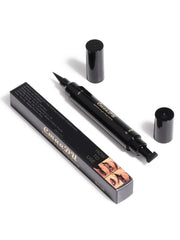 1 Pcs Black Wings Stamp Liquid Eyeliner, Easy Cat Eye Template Makeup Tool Anti-smudge, Vamp Wing, Lasting Waterproof Anti-sweat