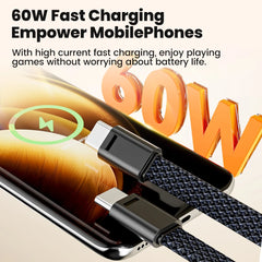 Olaf 60W USB Type C to Type C Cable Data Short Cable For iPhone 15 16 Samsung Xiaomi Fast Charging USB C to ios Cable Keychain