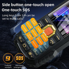 4G LTE Senior Flip Phone for Elderly Large Buttons Powerbank Long Standby SOS Call LED Light Loud Sound Fast Dial