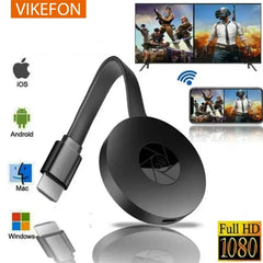 جهاز VIKEFON G2 بشاشة عرض MiraScreen بدقة 1080 بكسل، متوافق مع HDMI وواي فاي، دونجل Miracast محمول، متوافق مع شاشة التلفزيون المرآة