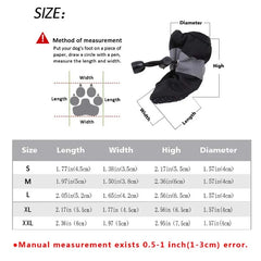 New 4pcs Pet Dog Shoes Anti-slip Rain Snow Boot Thick Warm For  Small Cats Dogs Puppy Dog Socks Booties