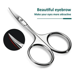 Curved Blade Eyebrow Scissors Professional Stainless Steel Precision Trimmer Eyebrow Eyelash Hair Remover Tool Nose Hair Scissor