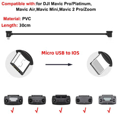 Data Cable OTG Remote Controller to Phone Tablet Connector USB TypeC IOS Extend for DJI MINI 4K/2/3 Pro/SE/Pro/Air/Mavic 2/3