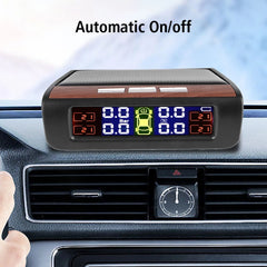Tire Pressure Monitoring System Temperature Warning New C External Battery Version Sensors Solar TPMS Car Tyre Pressure Monitor