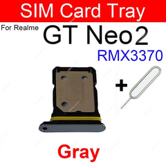 حامل بطاقة SIM لهاتف Realme GT Neo Neo Flash GT Neo2 2T GT Master Explorer 5G Nano محول بطاقة SIM أجزاء حامل البطاقة