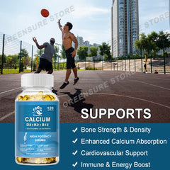 Calcium Vitamin D3 Plus with B12, K2 - High Potency Food-Based Immune Support, Bone Health & Mood Balance Supplement