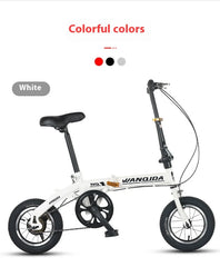 Cycling City Mini Folding Bicycle 12 Small Bike For Male And Female Students Portable Ultra Light Transmission Disc Brakes