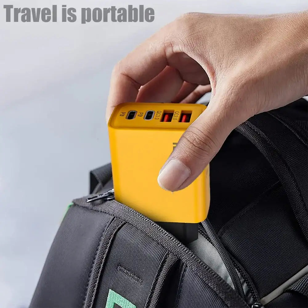 120W Fast Charging 4 Ports Mobile Phone Charger QC3.0 USB Type C Chargers Dual PD Wall Adapter EU/US/UK Plug for iPhone15 Xiaomi - Mumzar