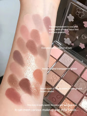 DIKALU Evening Cherry Dance Eyeshadow Tray 20 Color Large Plate Pearl Matte Bright Milk Tea Color Affordable Spring