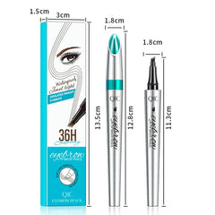 4 Points Eyebrow Pen 5 Colors Liquid Brow Pencil Dark Brown Microblading Eyebrow Pencil Waterproof Eyebrow Tattoo Pen Cosmetics