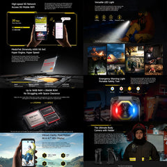 هاتف Ulefone Armor Mini 20 Pro 5G الذكي المتين 4.7 بوصة 64 ميجابكسل كاميرا ليلية 8 جيجابايت + 256 جيجابايت بطارية 6200 مللي أمبير هاتف محمول أندرويد 14 LED NFC