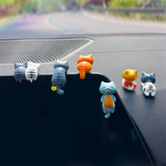 Car Lucky Cat Ornaments Car Dashboard Center Console Cute Resin Maneki-Neko Auto Interior DIY Decoration Accessories