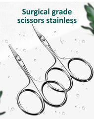 Curved Blade Eyebrow Scissors Professional Stainless Steel Precision Trimmer Eyebrow Eyelash Hair Remover Tool Nose Hair Scissor