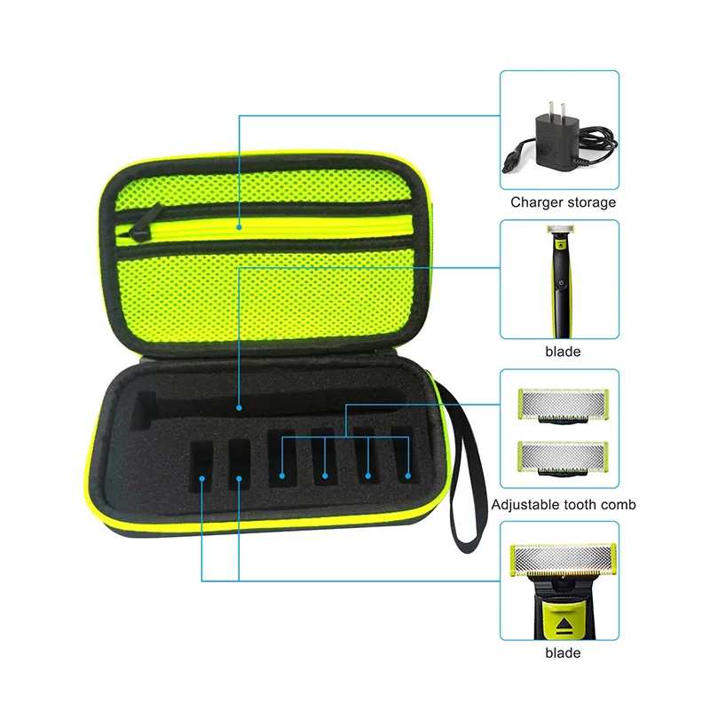 For Philips One Blade Shaver Razor Holder Storage Bag Men Electric Shaver Carrying Case Shockproof Hard Travel Storage Bag