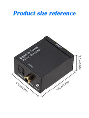 Digital fiber coaxial to Analog Digital to Analog decoding digital to analog audio converter