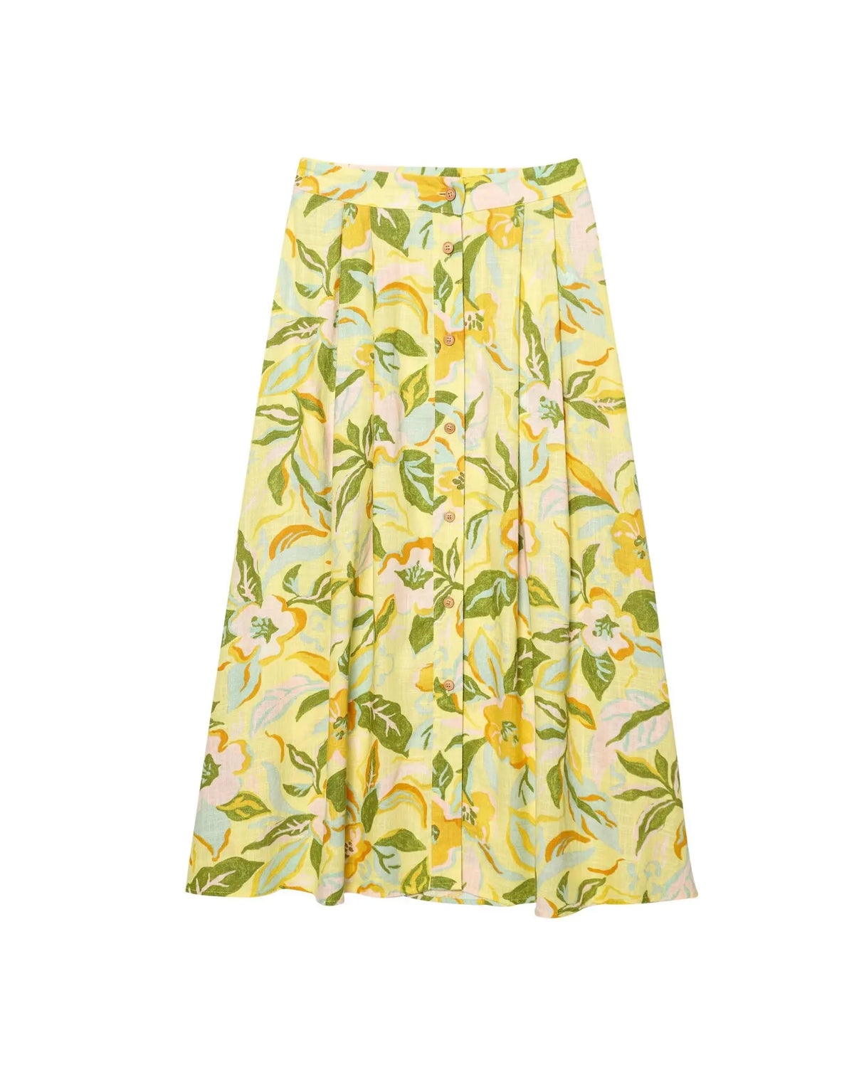 TRAF 2025 Summer Vacation Style Women Single Breasted Long Skirt Sets Fashion Printed  Short Tops Sets For Women 2 Piece Sets