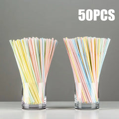 50-1000Pcs Multicolor Drinking Straws rietjes Milk Tea Bar Party Wedding Kitchen Home Accessories Beverage Black Straw Wholesale