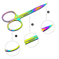 1 Pcs Professional Stainles Nails Eyebrow Nose Eyelash Cuticle Trimmer Epilator Scissor Manicure Tool Curved Pedicure Scissors